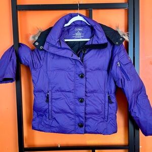L.L.Bean Down Puffer Jacket w/ Faux Fur Hood – Women’s XL